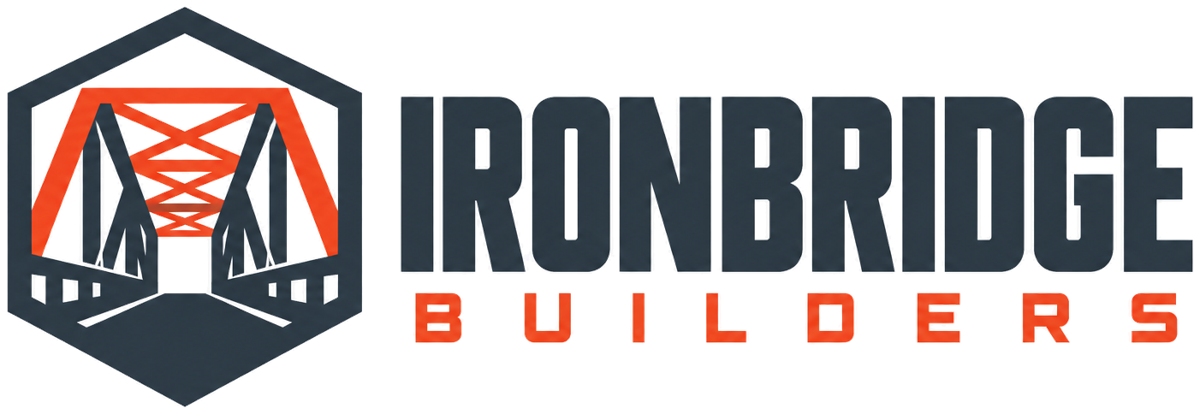 Final logo for Ironbridge Builders, a studio concept brand