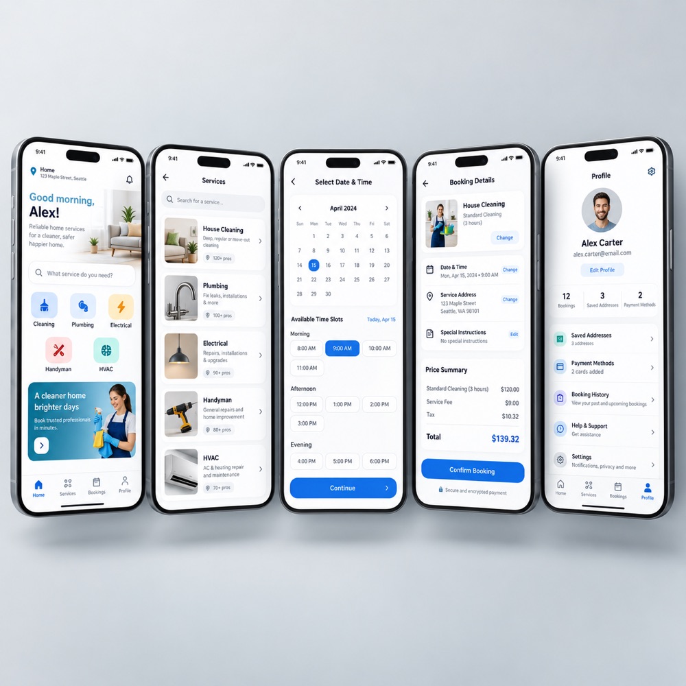 App screens