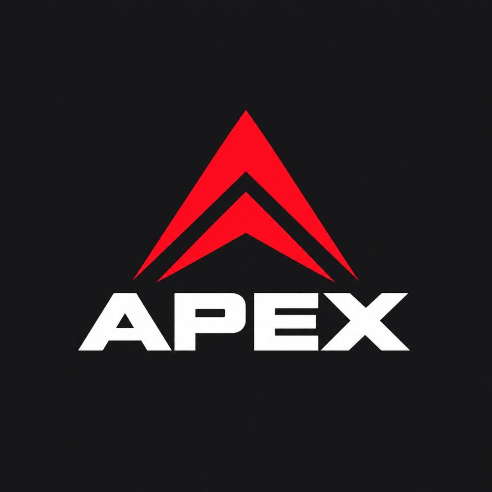 Apex lettermark logo, a concept brand made in the studio for this showcase