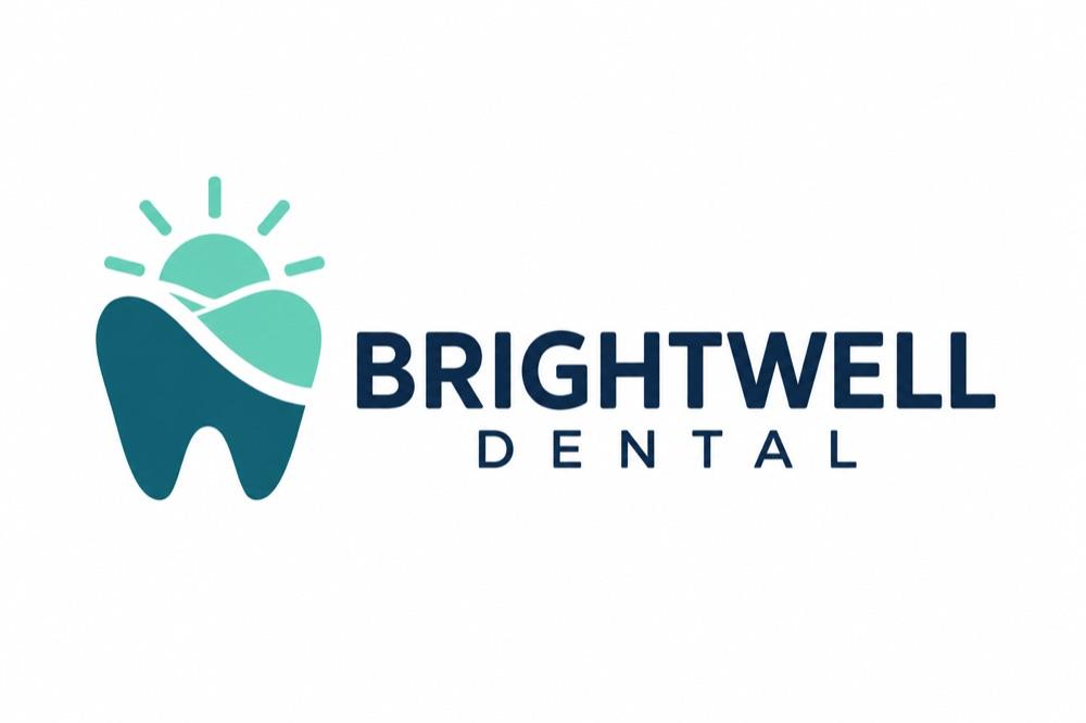 Brightwell Dental combination logo, a concept brand made in the studio for this showcase