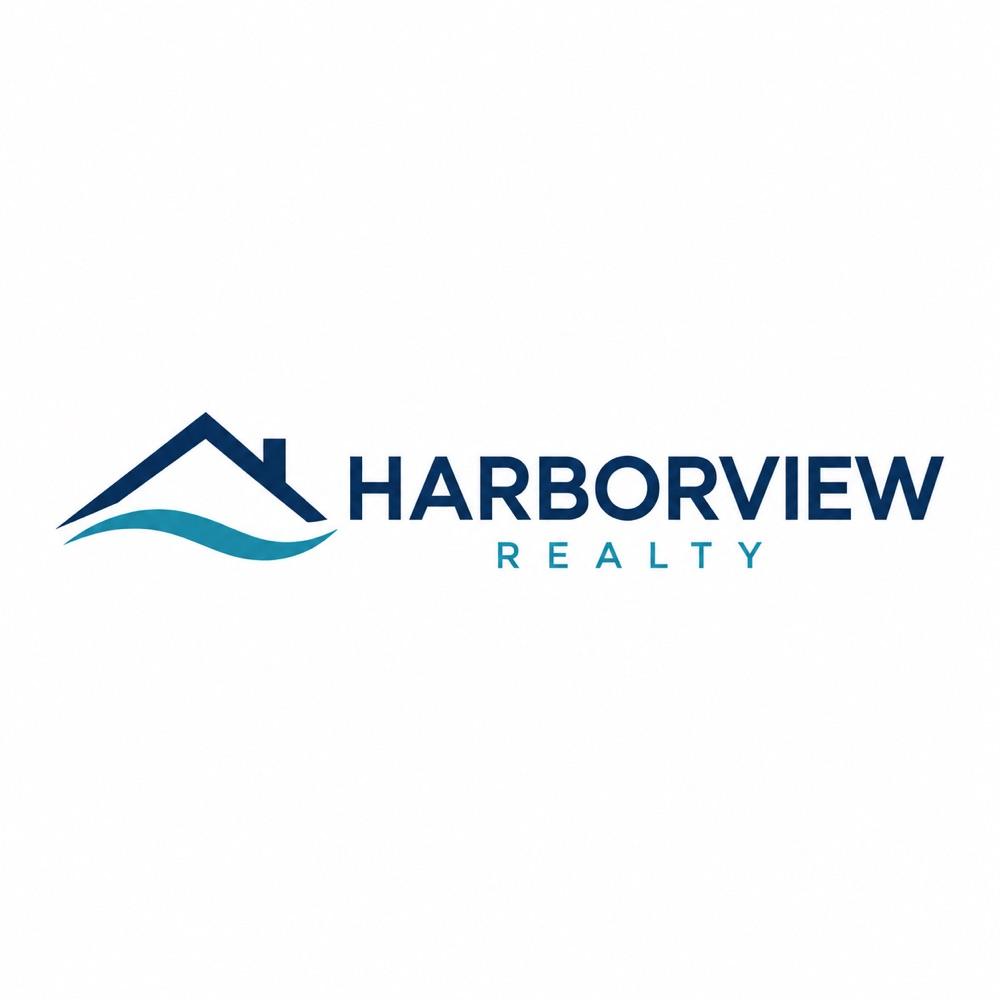 Harborview Realty combination logo, a concept brand made in the studio for this showcase