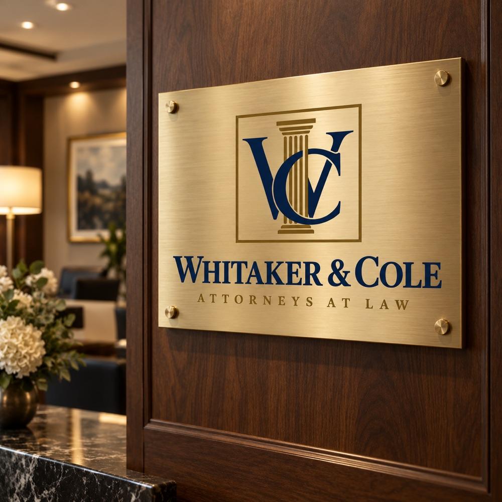 Whitaker & Cole logo in use, a concept brand made in the studio for this showcase