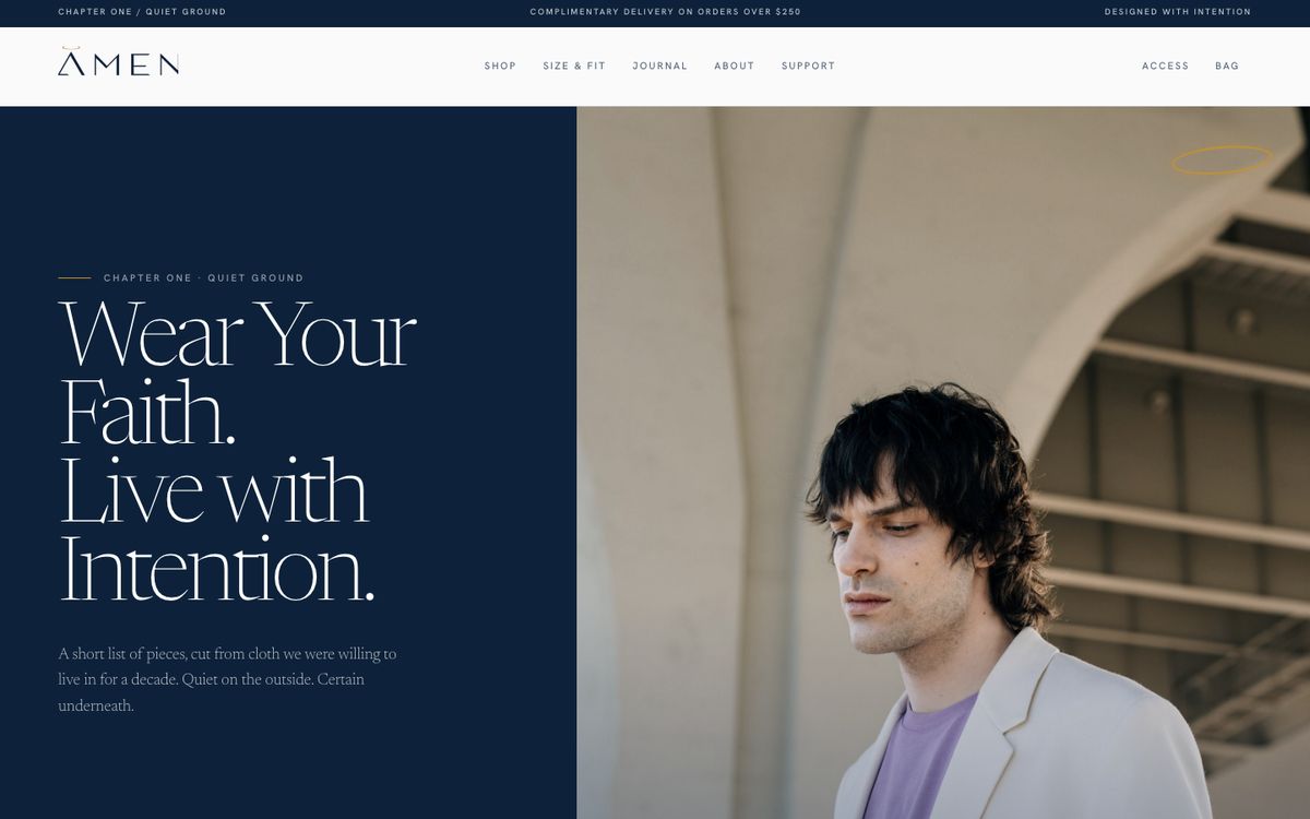 AMEN Studio website homepage